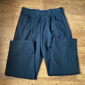 Black Pleated Front Dockers